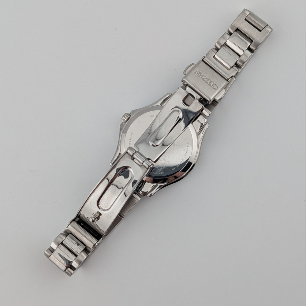 Citizen Eco-Drive Silhouette Sport White Dial Date Watch E011-S091039 Links - Picture 11 of 11